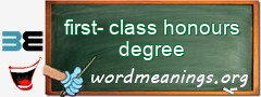 WordMeaning blackboard for first-class honours degree